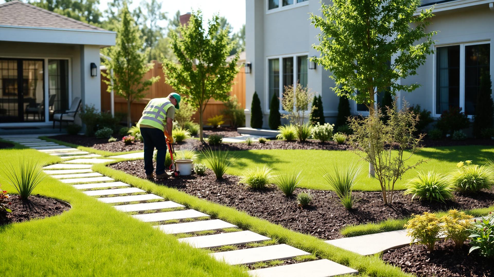 Landscaping work